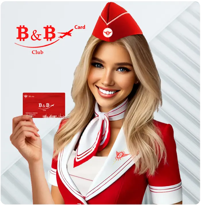 BitAir Flight Attendant Serving VIP Client: BitAir flight attendant providing personalized service to a VIP client, ensuring an exceptional luxury travel experience.